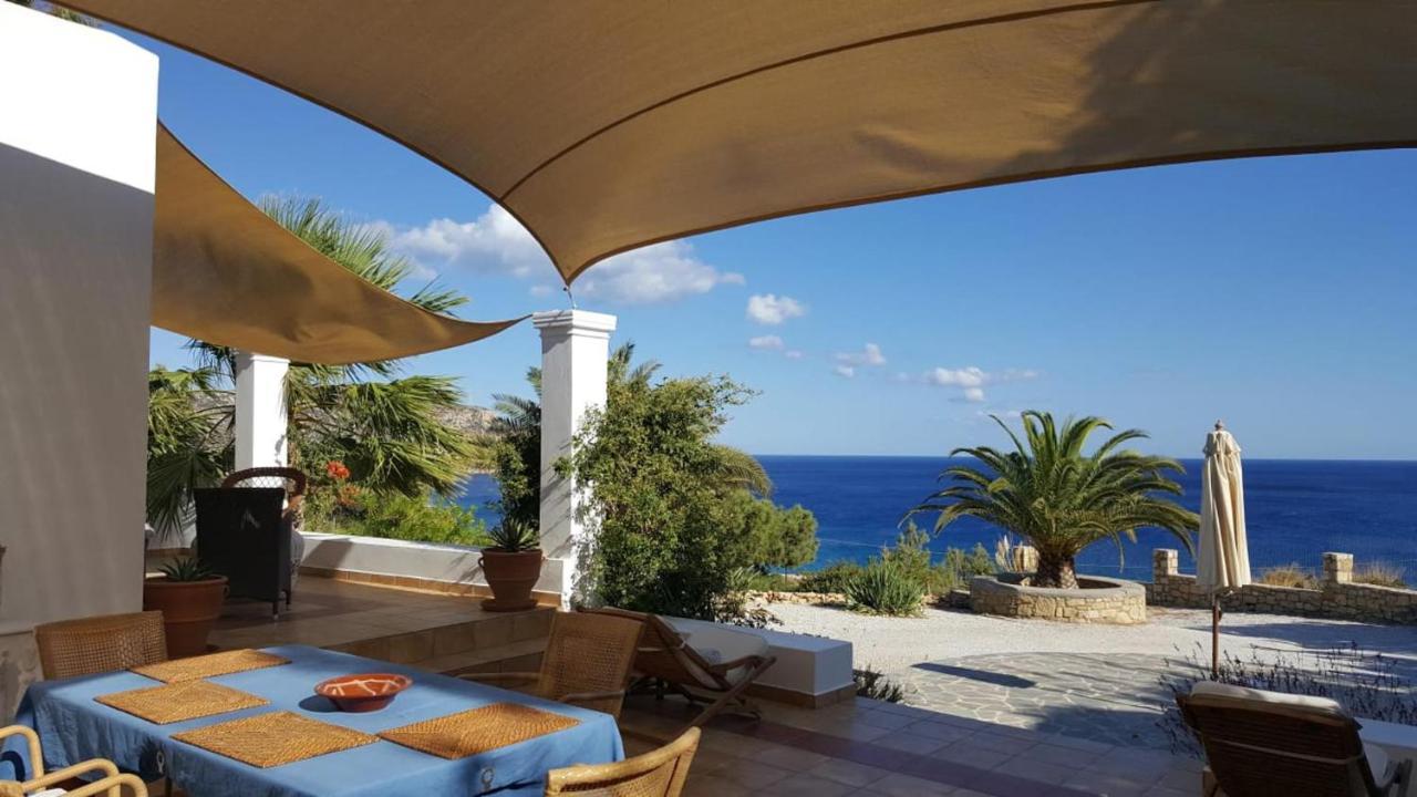 Tranquil Villa With Sea View In Ammopi Karpathos อาโมปี ภายนอก รูปภาพ